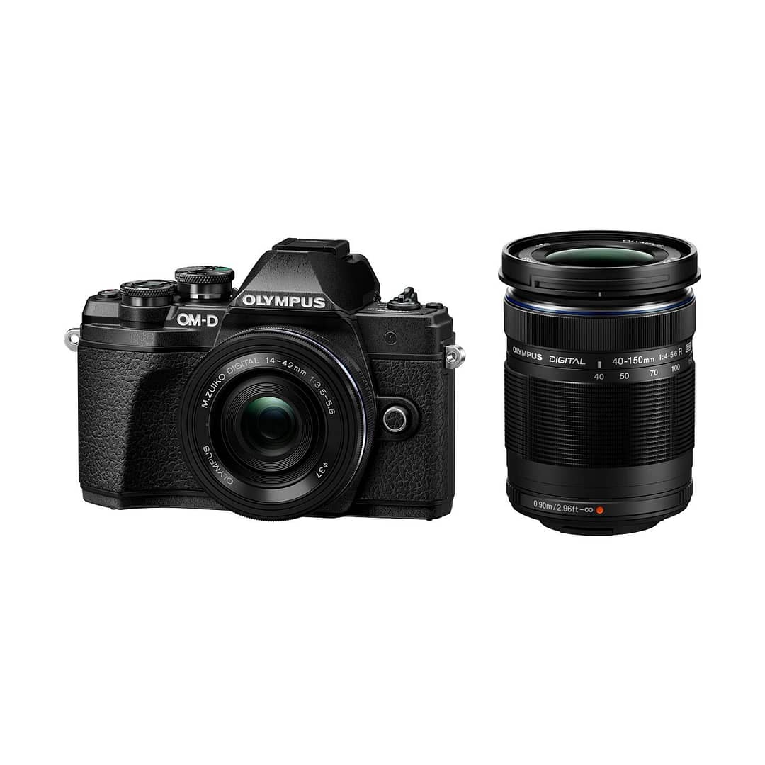 Olympus OM-D E-M10 Mark III + 14-42mm II R + ED 40-150mm R : Schwarz