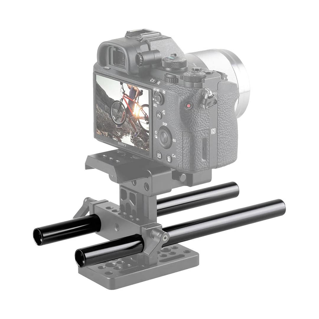 SmallRig 1050 - 15mm Alu-Stangen 2er Pack : 15cm Länge/Schwarz
