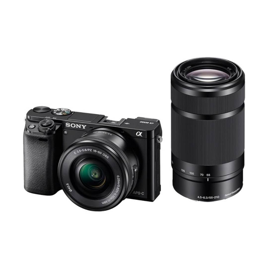 Sony Alpha 6000 DZK + E PZ 16-50mm + E 55-210mm : Schwarz