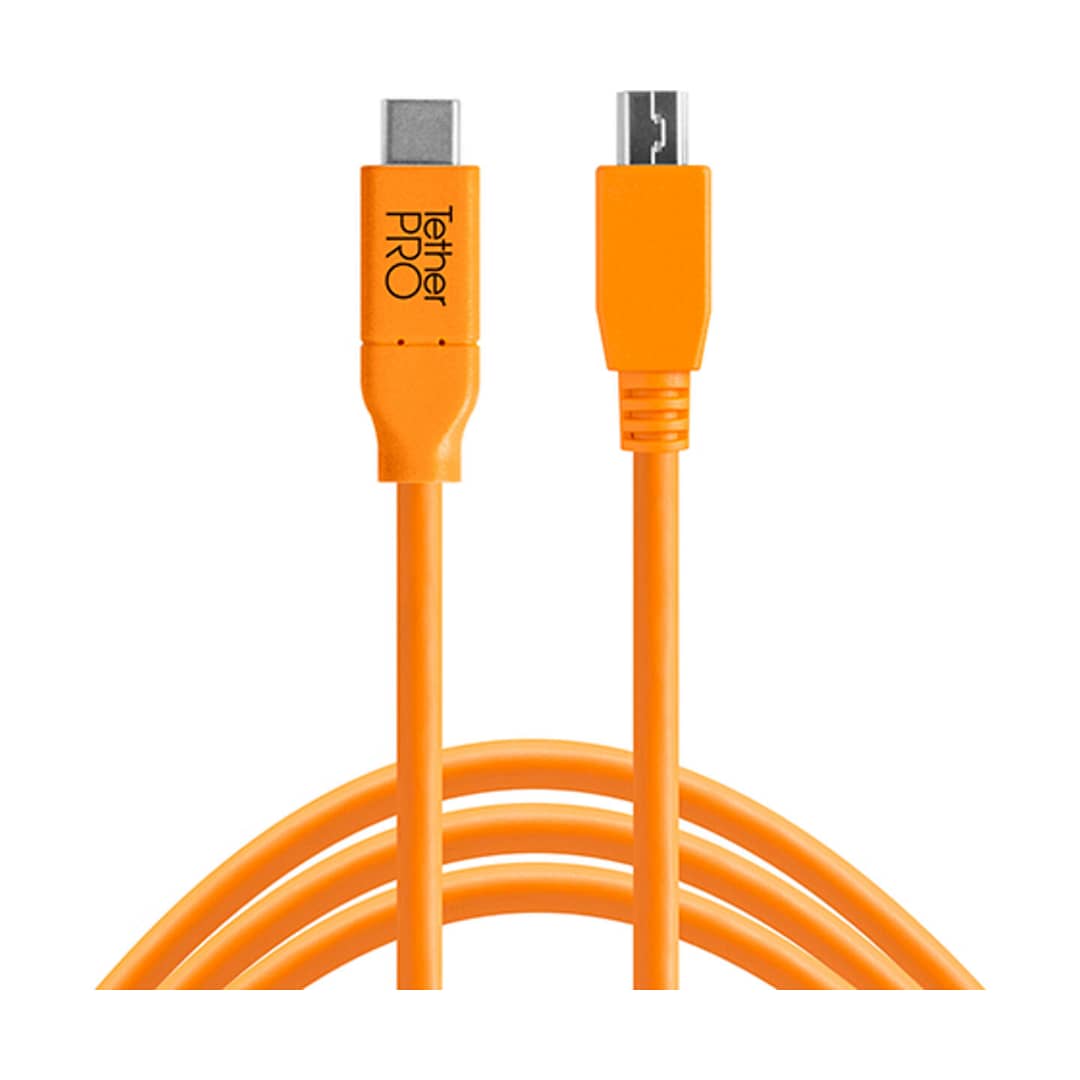 Tether Tools TetherPro USB-C Kabel - USB-C auf USB 2.0 Mini-B : Orange