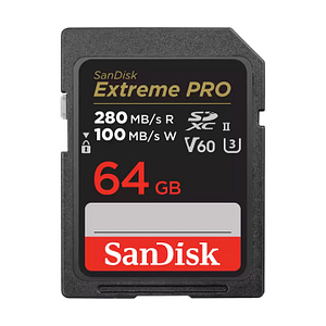 Sandisk Extreme Pro SDXC V60 UHS-II : 64GB