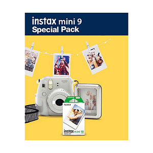 FUJIFILM instax mini 9 Sofortbildkamera : Special Pack in Smokey White