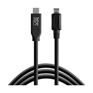 Tether Tools TetherPro USB-C Kabel - USB-C auf USB 2.0 Micro-B : Schwarz